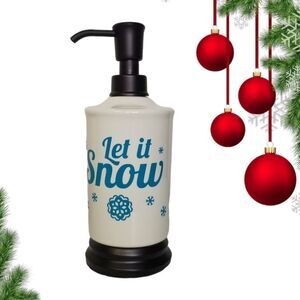 BETTER Homes and Gardens Ivory Ceramic Bronze Holiday Let It Snow Di…‎